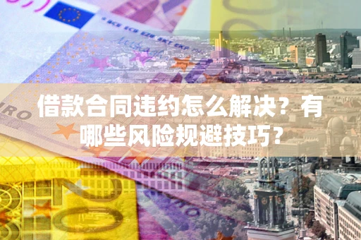 武汉借款合同违约怎么解决？有哪些风险规避技巧？